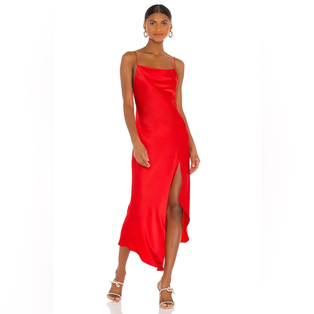 Alice + Olivia Harmony Dry Slip Dress Size 0 in Bright Poppy